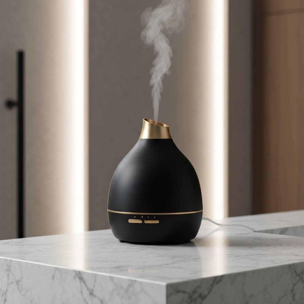 Premium waterless essential oil diffuser in a luxury interior